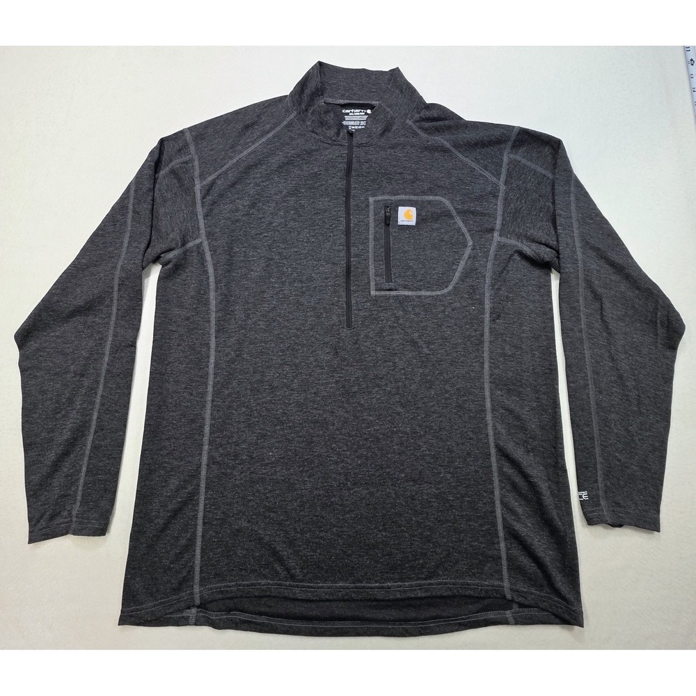 Carhartt Pullover Mens 2XL Wool Blend 1/4 Zip Force Fitted Baselayer LIMITED USE